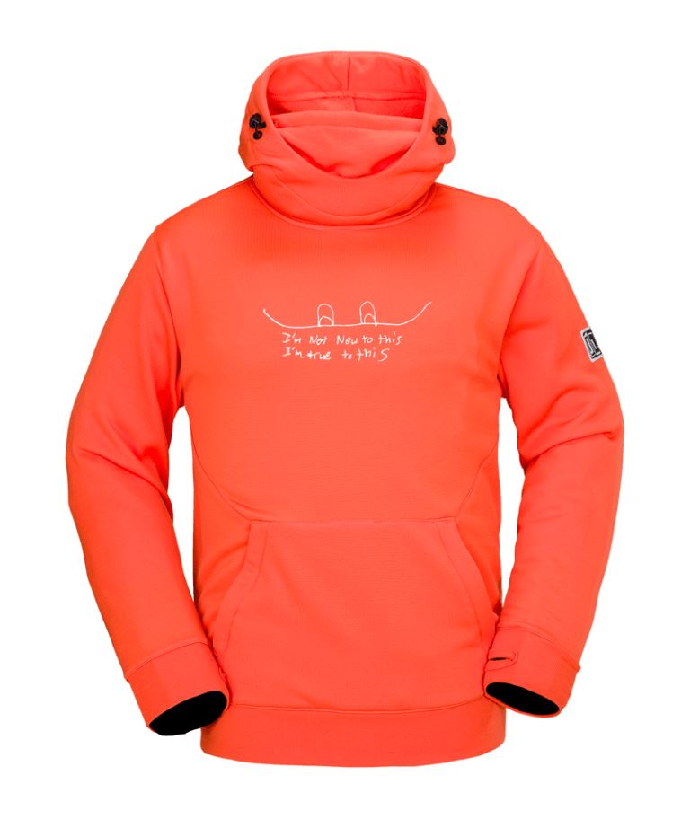 Volcom Hydro Riding Hoodie Fleece Heren Flame Red M