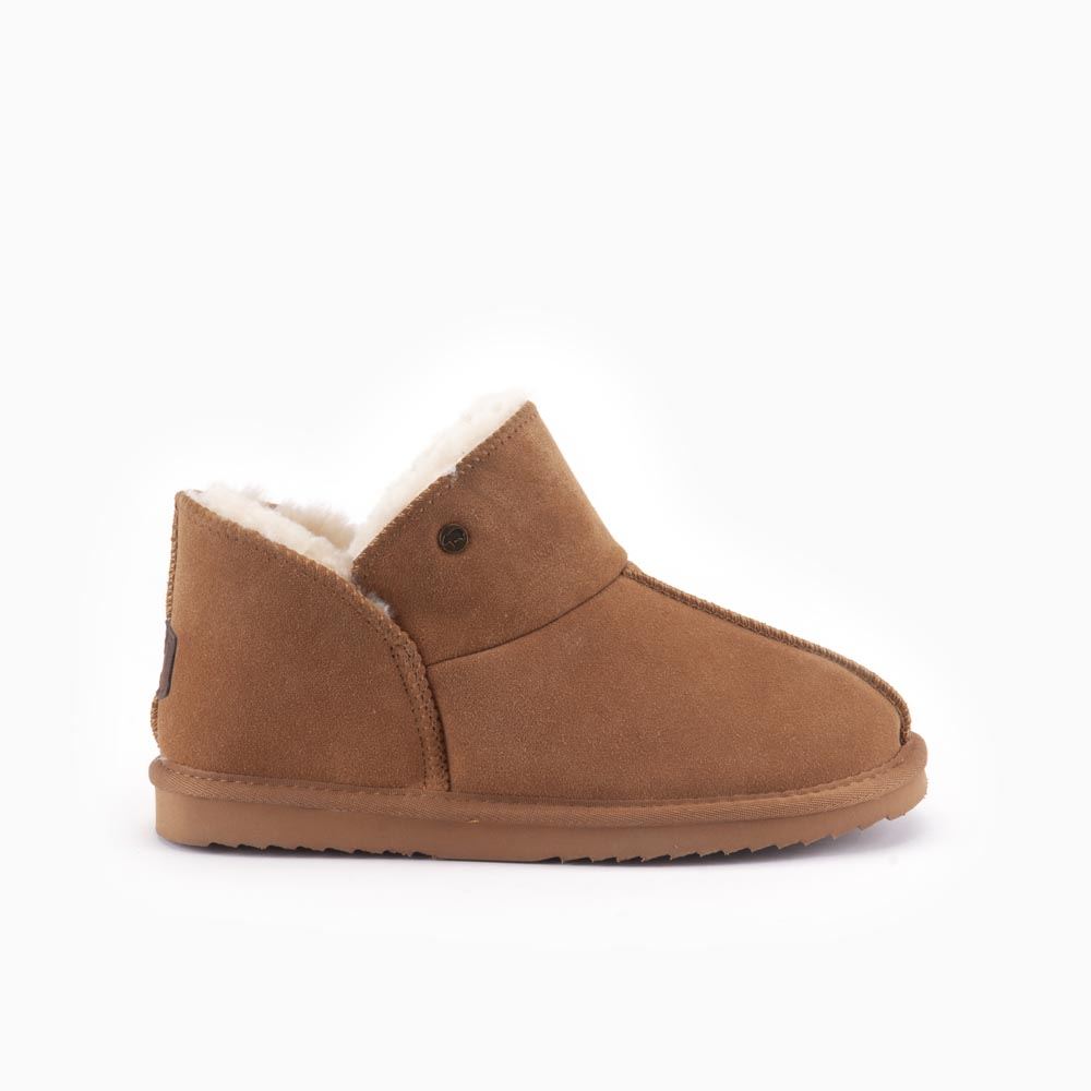 Warmbat Willow Suede Pantoffel Kinderen Cognac 32