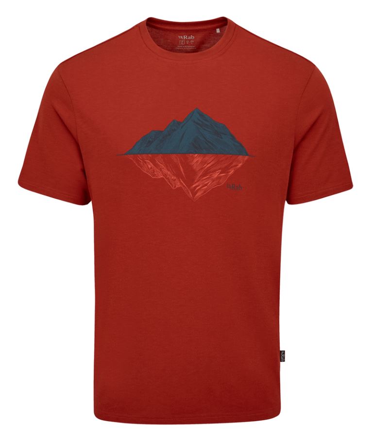 Rab Crimp Reflection T-Shirt Heren Tuscan Red XL