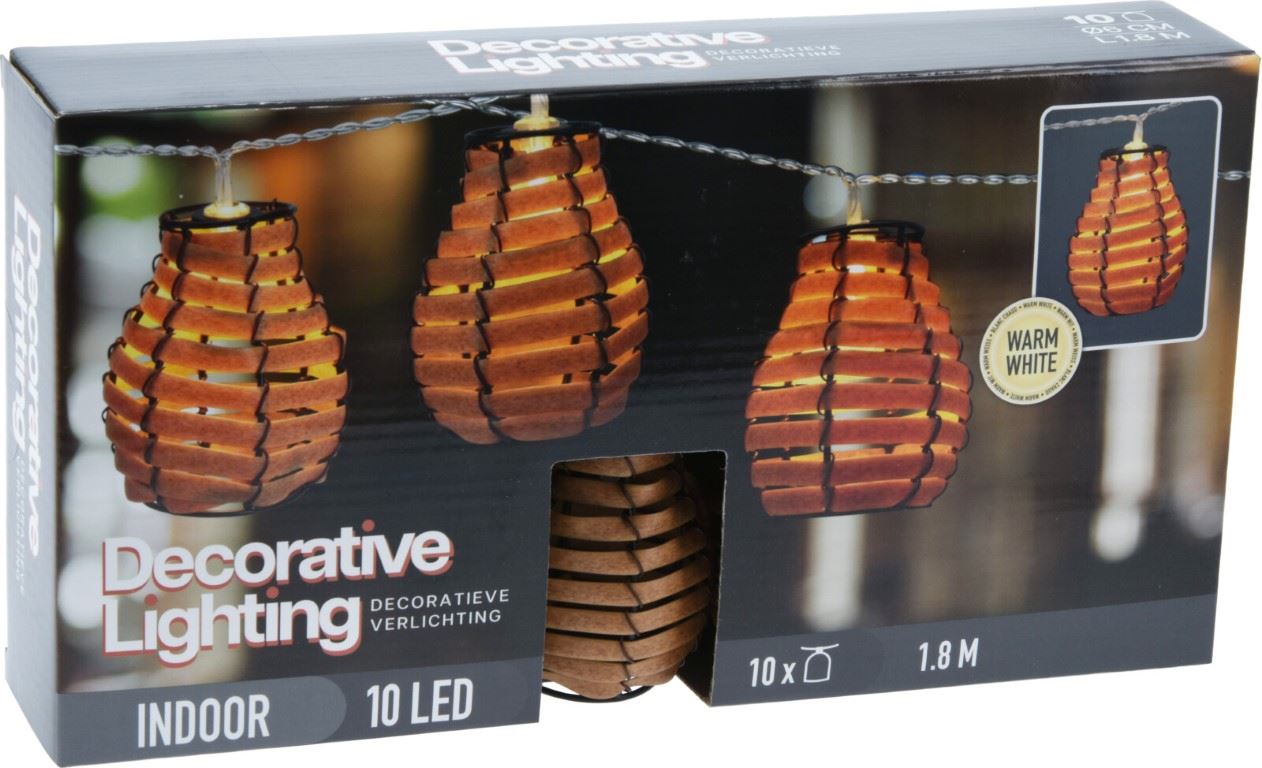Soellaart Feestverlichting 10 Led Lampen Bruin