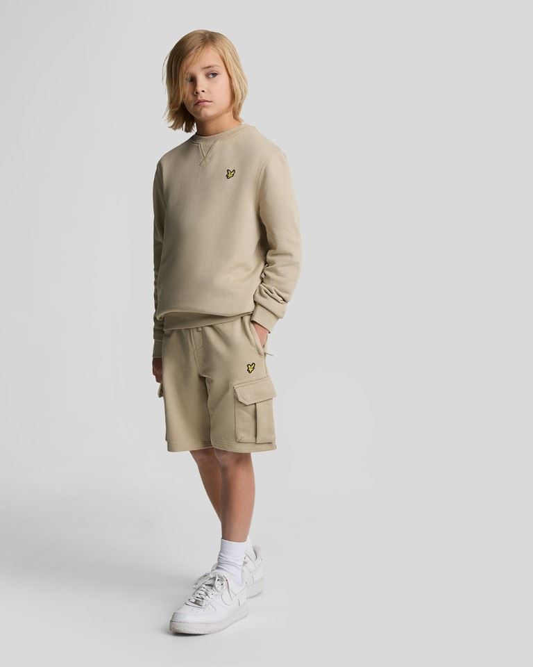 Lyle & Scott Cargo Sweat Kortebroek Kinderen Stone 15/16