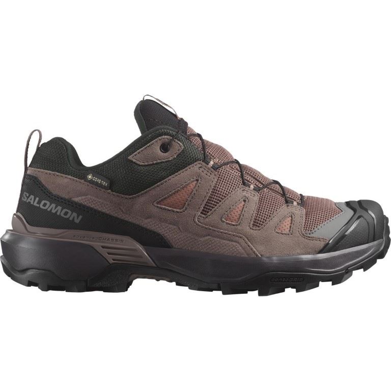 Salomon X ULTRA 360 LEATHER GORE-TEX Lage Wandelschoen Dames Cognac/Peppercorn/Black 7