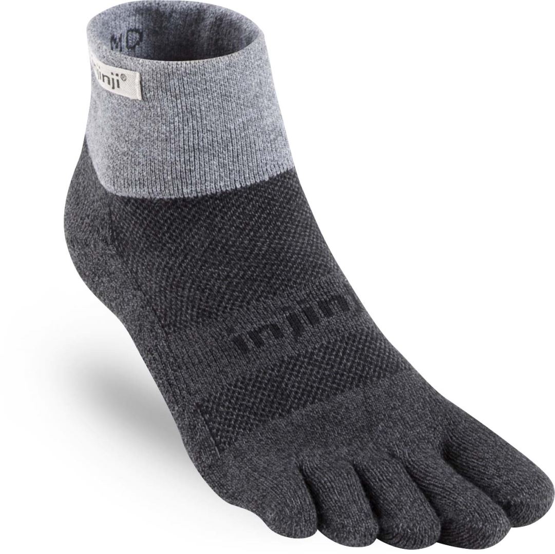 Injinji Trail Midweight Mini-Crew Coolmax Sok GRANITE L