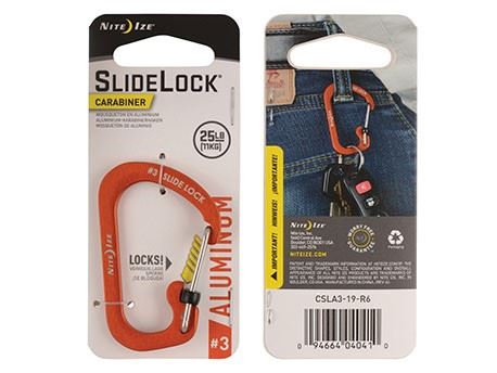 Nite Ize Slidelock Aluminium Orange #3 Carabine Oranje