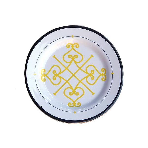Bord Klein Melamine Arabesque 6 Stuks Bord Servies Soellaart.nl