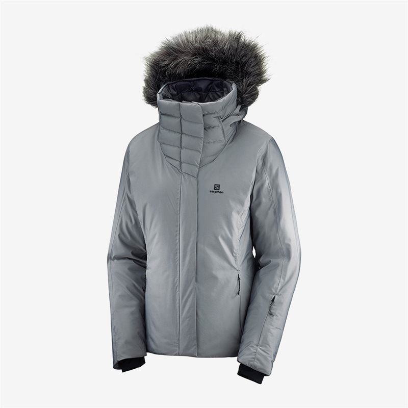 Salomon Icehearty Dames Wintersportjas Quiet Shade L