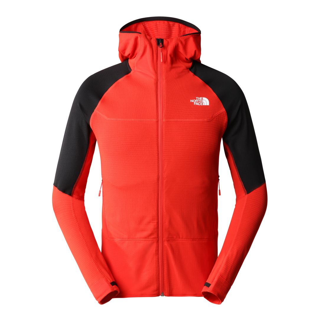The North Face Bolt Polartec Hoodie Heren Fleece Fiery Red-Tnf Black M