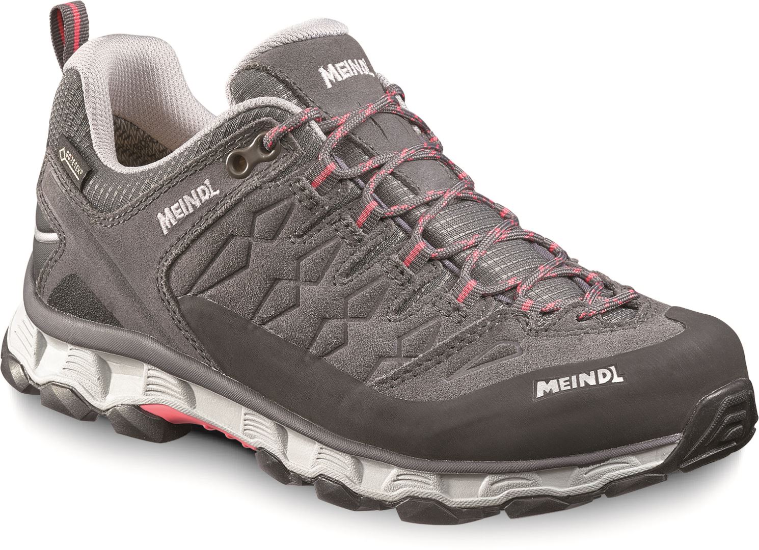Meindl Lite Trail Lady Gtx Dames Lage Wandelschoen Steingrau/Rosé 4/37