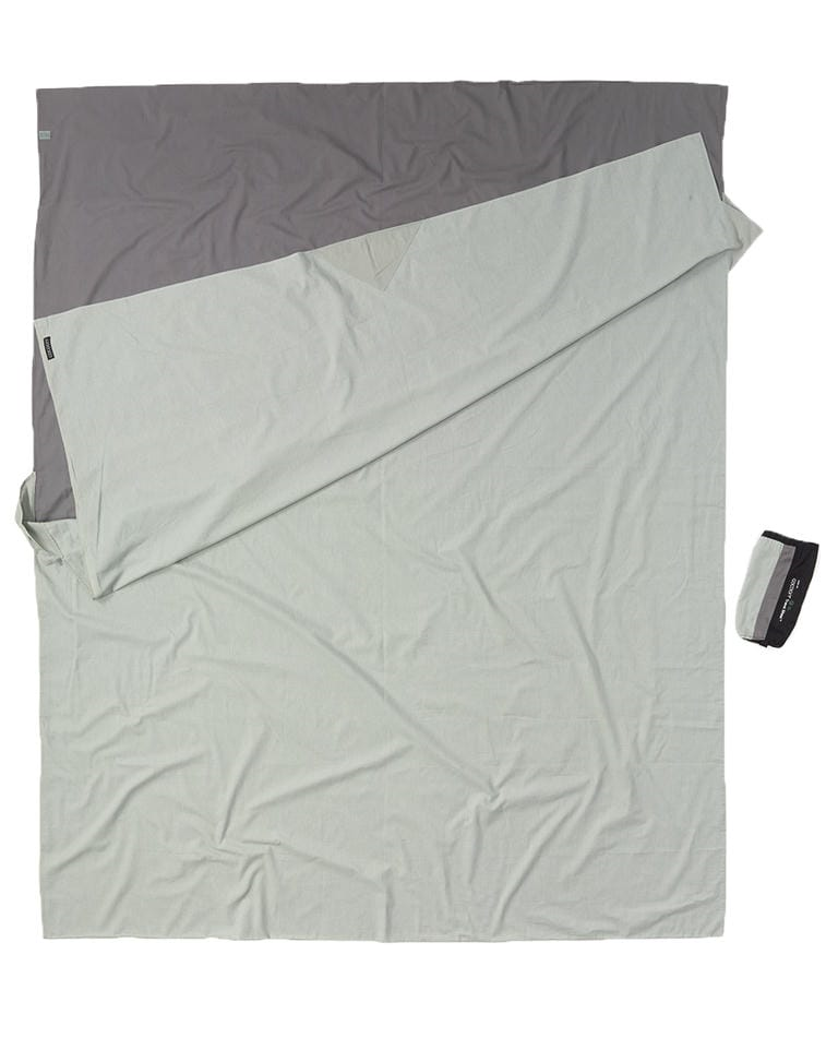Cocoon Travel Sheet Double 100% Cotton Lakenzak Grey / Blue Double