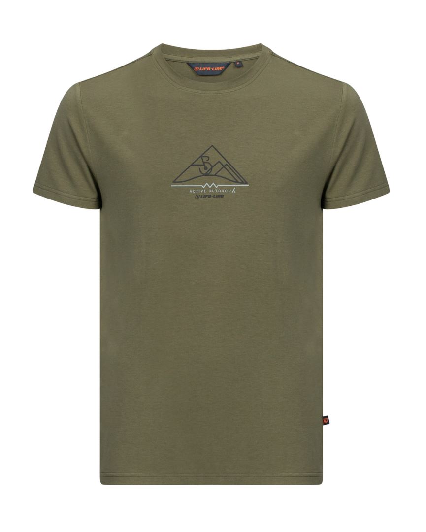 Life-Line - Nigel T-shirt | Bamboo - Groen - Heren - Outdoorshirt - Wandelshirt