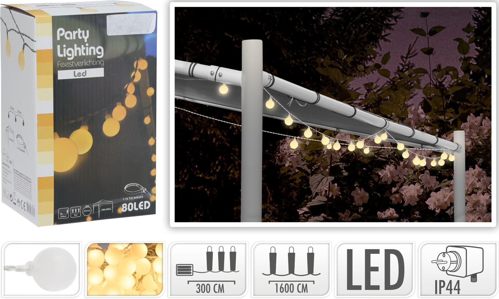 Feestverlichting 80 LED Lampen