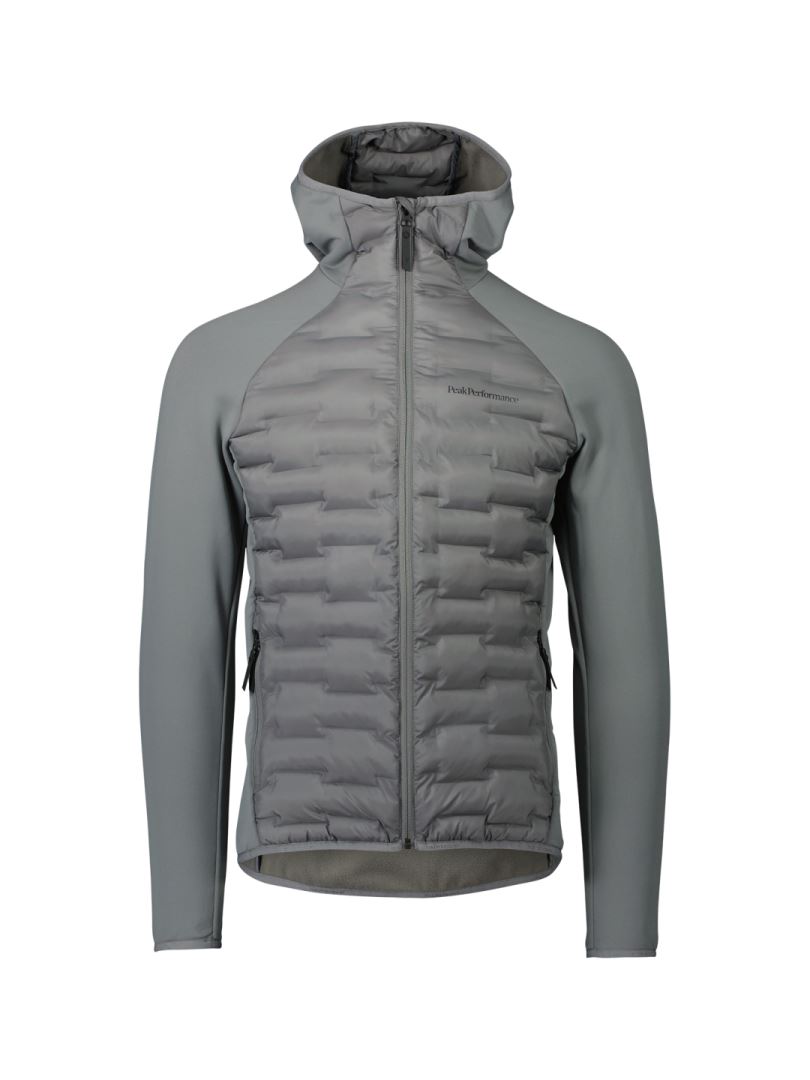 Peak Performance Argon Hybrid Hood Heren Isolatiejas Quiet Grey S
