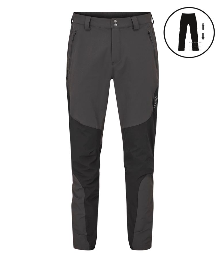 Rab Torque Mountain Wandelbroek Heren Anthracite/Black 34 - Reg