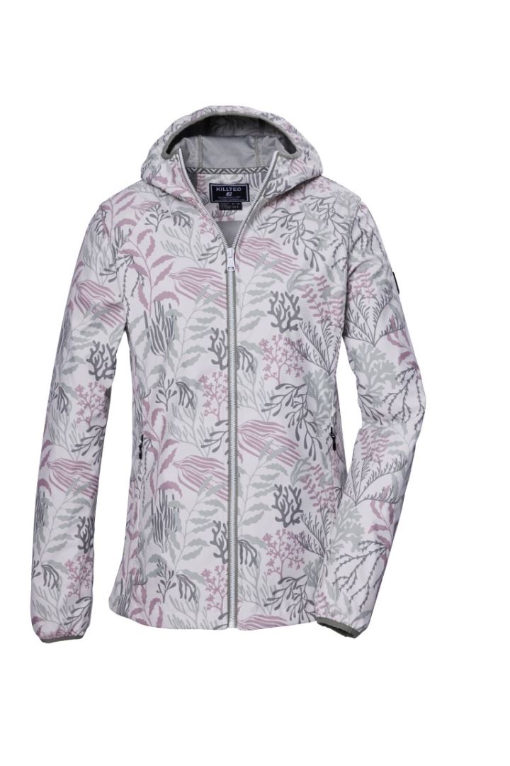 Killtec - Jas 42853 paars print softshell zomerjas maat 44