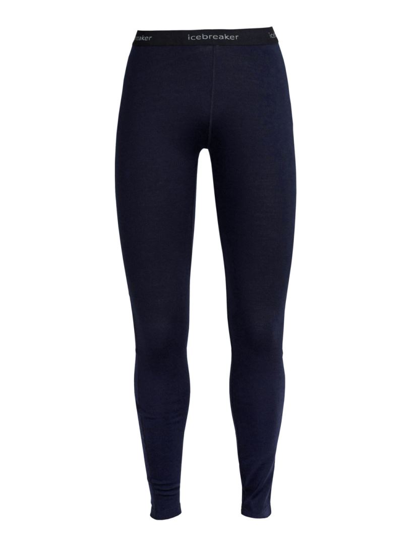 Icebreaker 260 Tech Leggings Dames Thermobroek Midnight Navy Xs