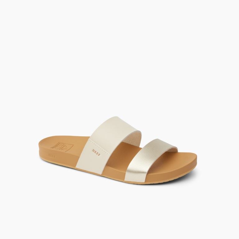 REEF Cushion Vista Slipper Dames Vintage/Gold 8