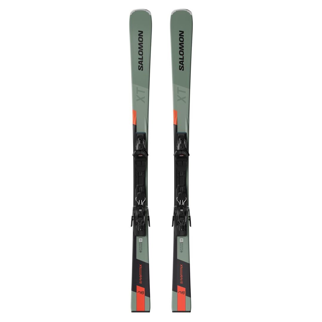 Salomon S/Max 8 Xt Ski Oil Green/Black/Neon Red 163