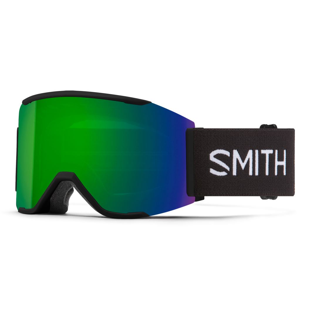 Smith Squad Mag goggle black / chromapop sun green mirror (met extra lens)