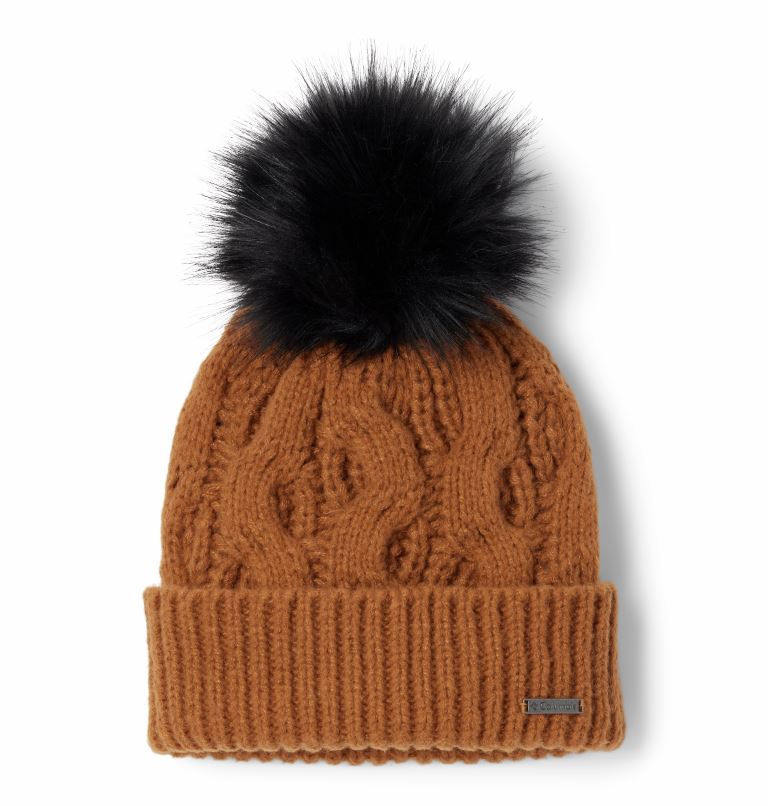Columbia Boundless Days™ Cable Knit Pom Beanie Muts Dames Camel Brown One Size
