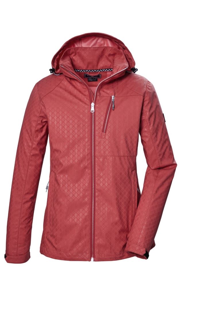 Killtec KOS 121 Graphic Softshell Jas Dames Light Sienna Red 42