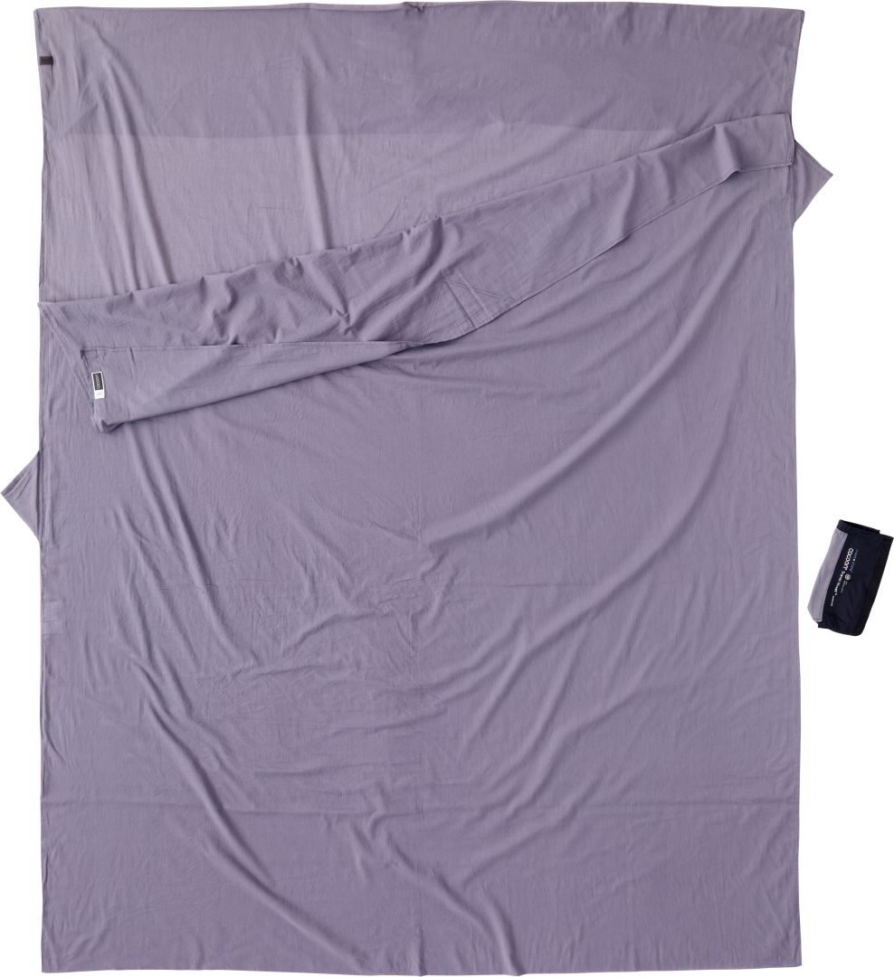 Cocoon Travel Sheet Double Insect Shield 100% Egypt Cotton Lakenzak Elephant Grey