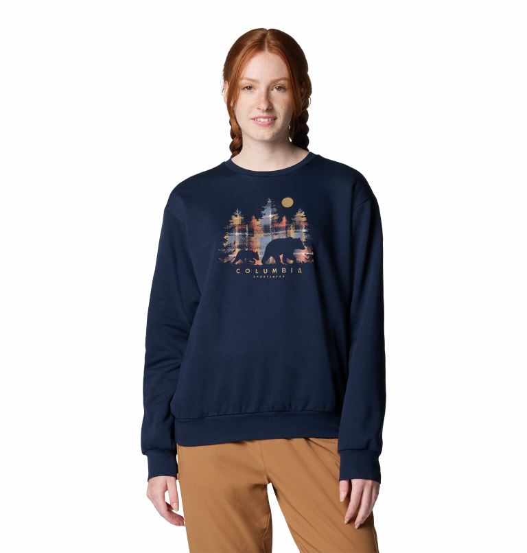 Columbia Hart Mountain™ Crew III Fleece Dames Collegiate Navy M