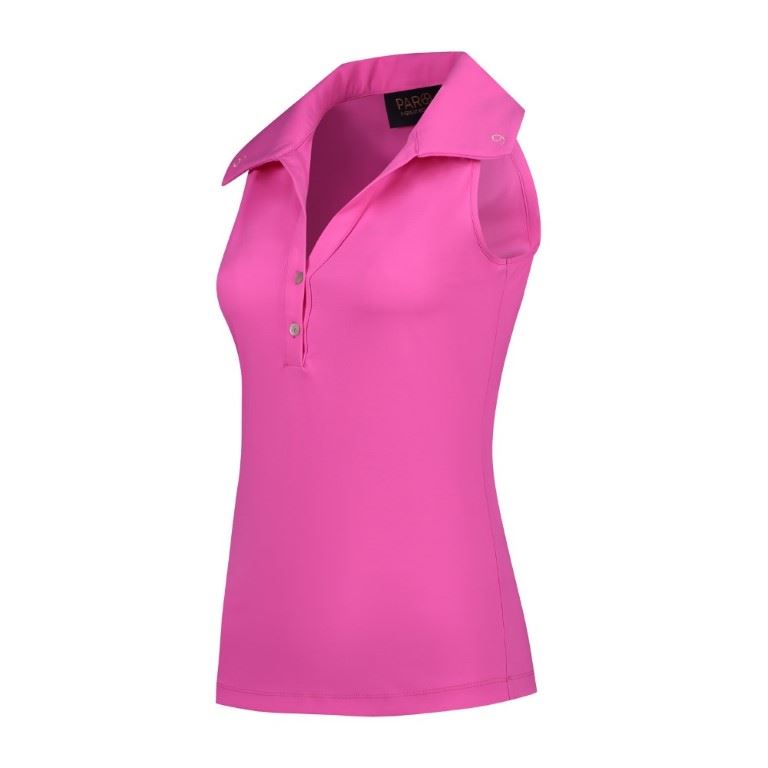 Par 69 Bardot Top Fuchsia - Sportpolo Voor Dames - Paars - S