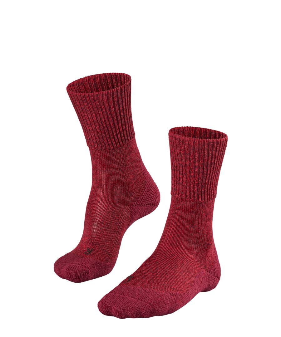 FALKE TK1 Adventure Wool Wandelen anti blaren, anti zweet Merino Wol Dames Sportsokken rood - Maat 39-40