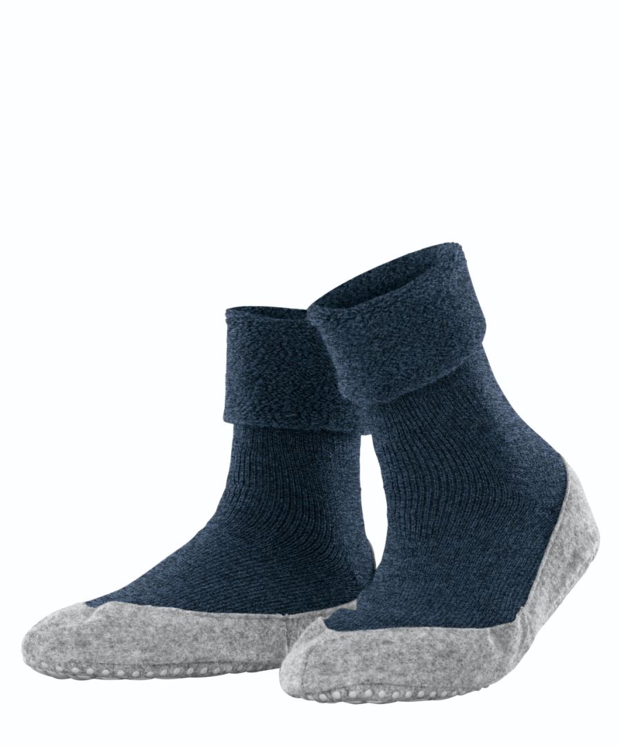 Falke Cosyshoe Slof Dames Marine Mel. 39-40