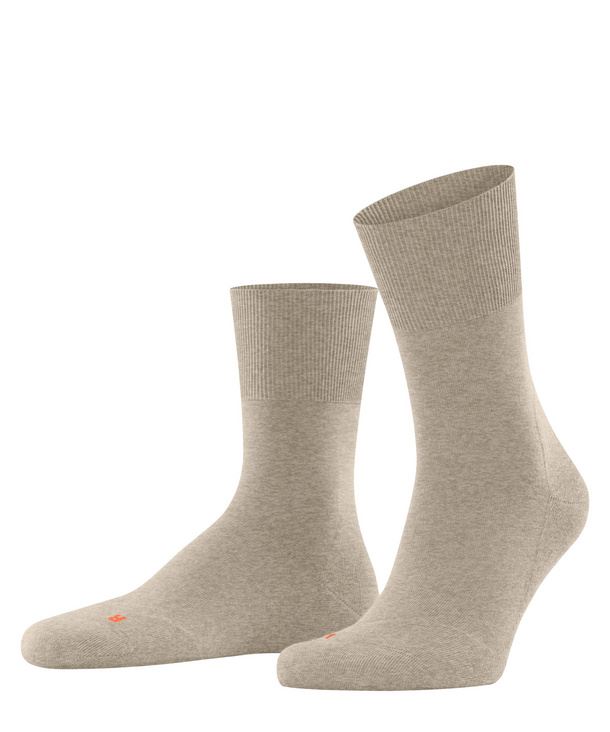 FALKE Run unisex sokken - beige (pebble mel.) - Maat: 46-48
