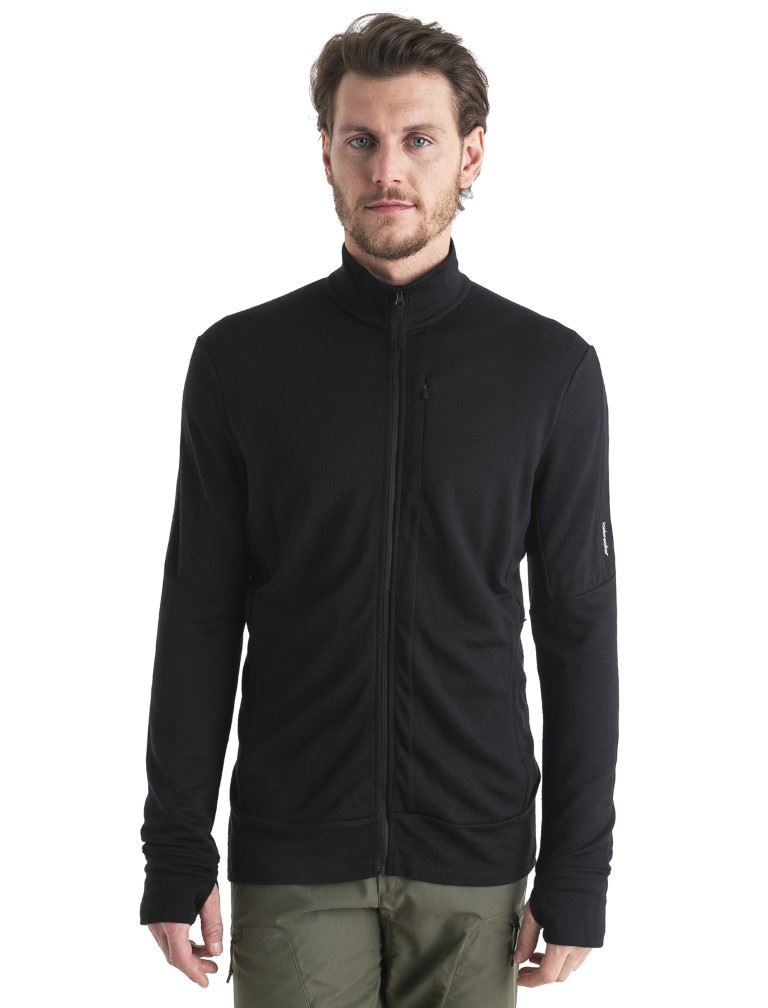 Icebreaker Merino 260 Quantum Ls Zip Vest Heren Black M