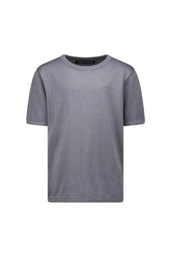 Airforce Knitted T-shirt Kinder - Jongens Pewter 10