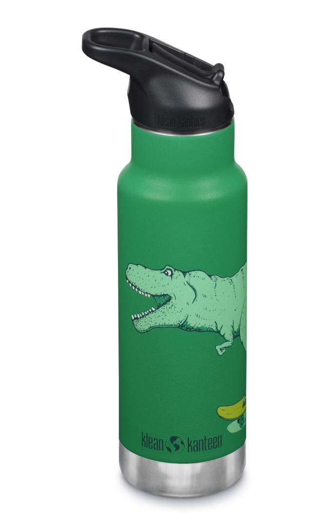 Klean Kanteen Classic N Met Flipsportdop, 355ml/12oz. Thermosfles Dino Skate 355ml