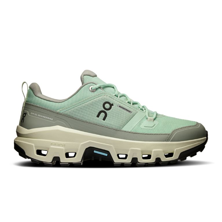 ON Cloudrock Low Waterproof Lage Wandelschoen Dames Mineral | Aloe 38,5