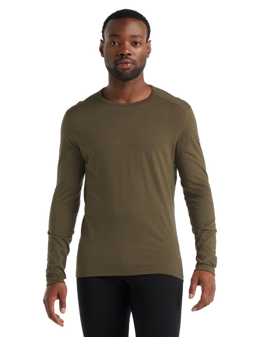 Icebreaker Merino 200 Oasis Ls Crewe Thermoshirt Heren Loden L