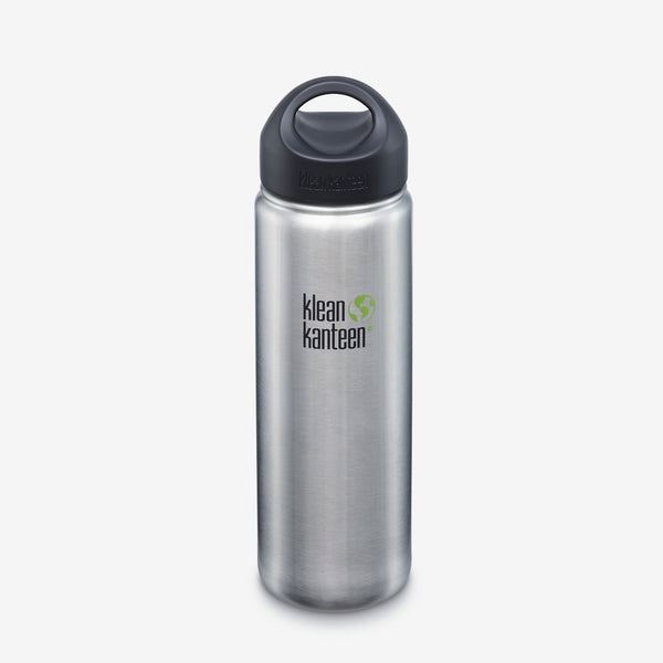 Klean Kanteen Classic Wide Met Ringdop, 800ml/27oz Drinkfles Brushed Stainless 800ml