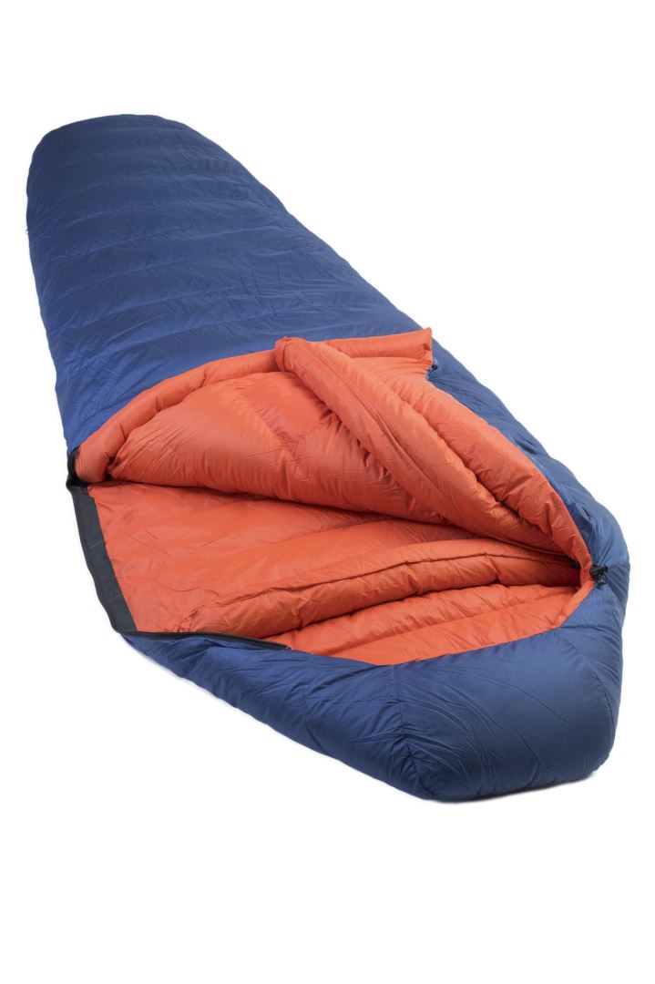 Lowland Kibo -5 Mummie Slaapzak Blauw Buitenzijde/Oranje Binnenzijde 225X80