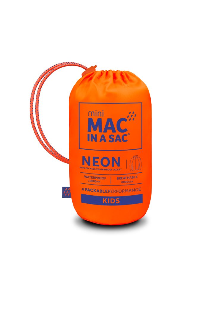 Mac In A Sac Mini Kinder Regenjas Neon Orange 5/7