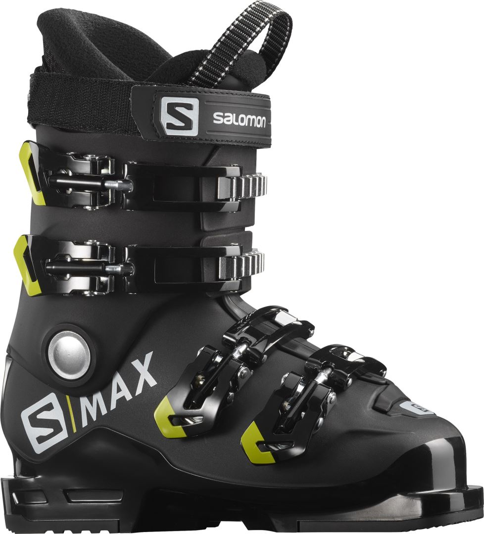 Salomon S/Max 60 Rt L Jr Kinder Skischoen Black/Acid Green 23/23.5
