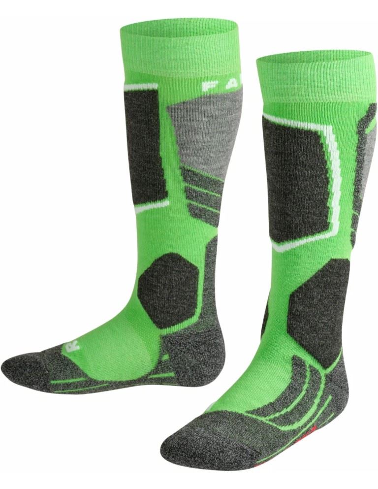 Falke SK2 Intermediate Skisok Kinderen Vivid Green 35-38