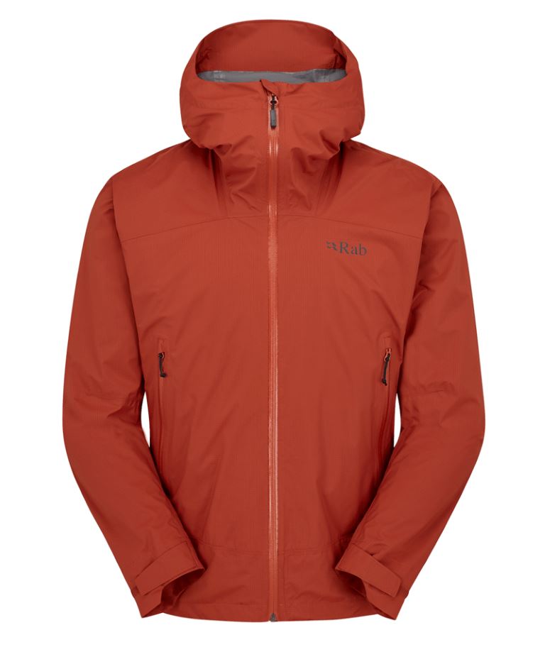 Rab Downpour Light Hardshell Jas Heren Tuscan Red L