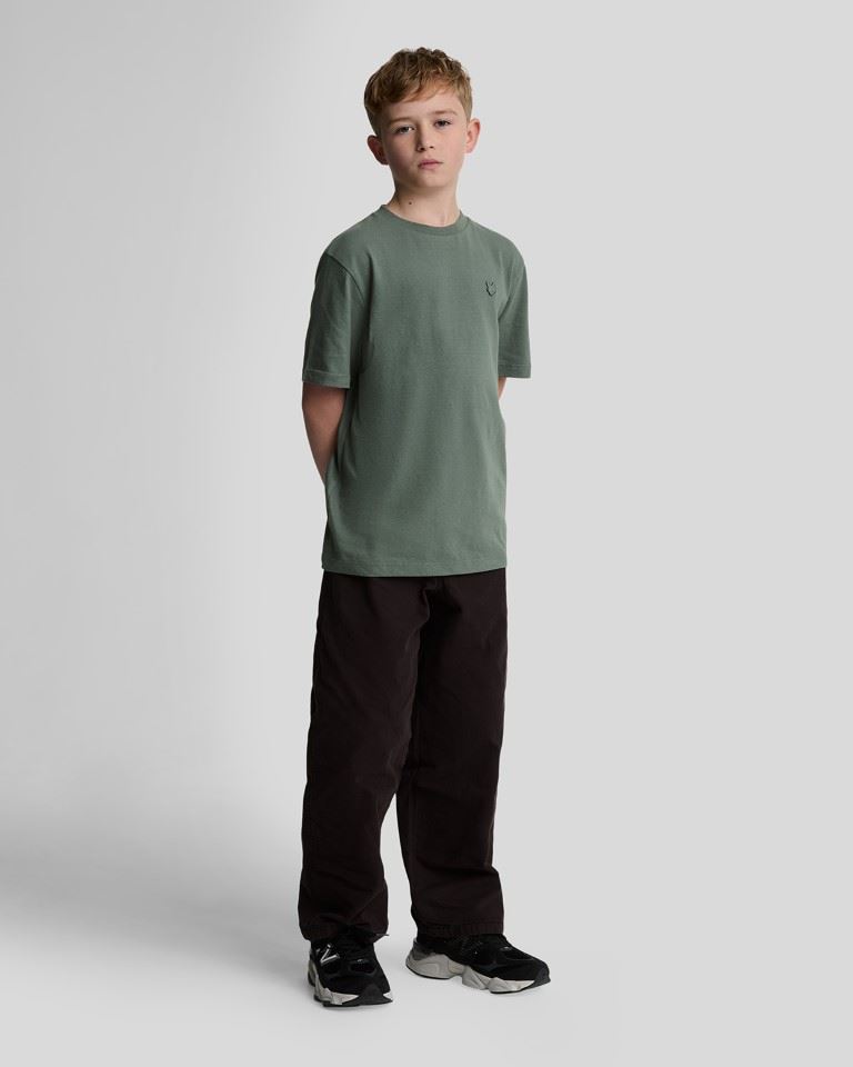 Lyle & Scott Linen T-shirt Kinderen Green Mercurial 9/10