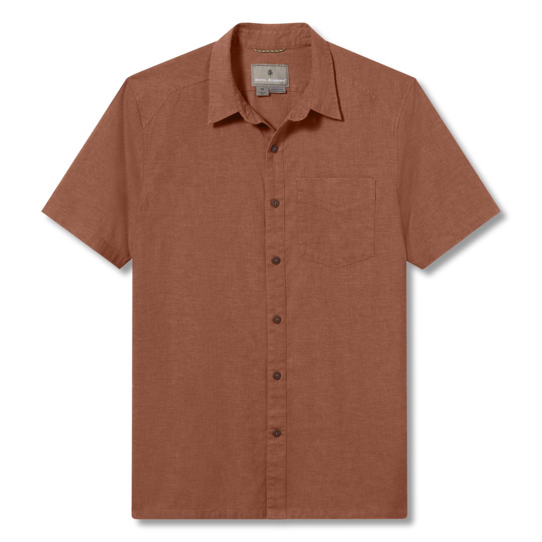 Royal Robbins Hempline S/S Heren Shirt Baked Clay M