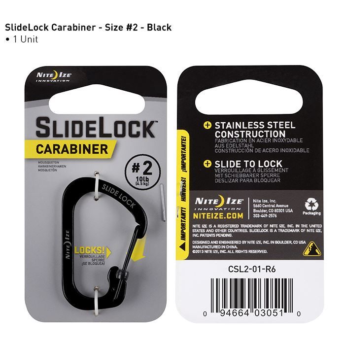 Carabiner #6 Slidelock Black Soellaart.nl
