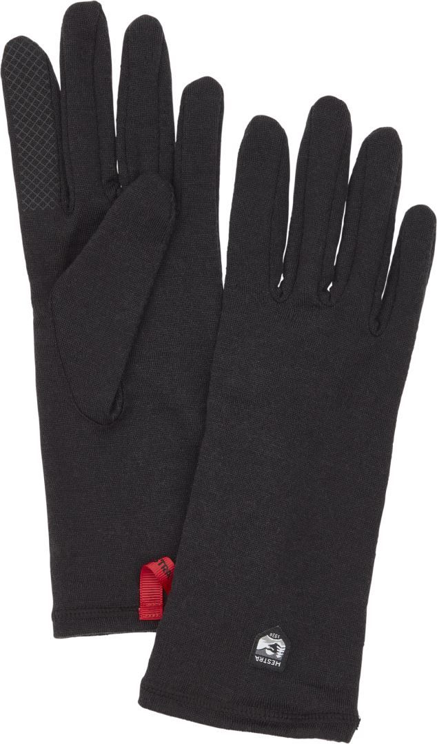 Merino Wool Liner Long - 5 Finger Handschoen Black 11 Soellaart.nl