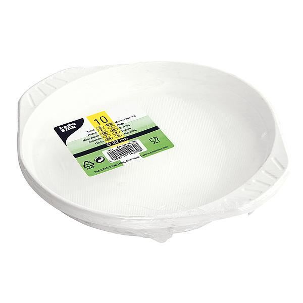 Borden Plastic 10 Stuks Wit Servies Soellaart.nl