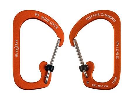 Slidelock Aluminium Orange #3 Carabine Soellaart.nl