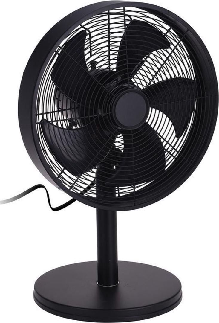 Ventilator Tafel Metaal Zwart 30Cm Ventilator Soellaart.nl