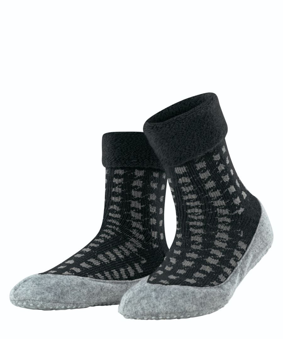 Cosy Houndstooth Sok Dames Slof Soellaart.nl