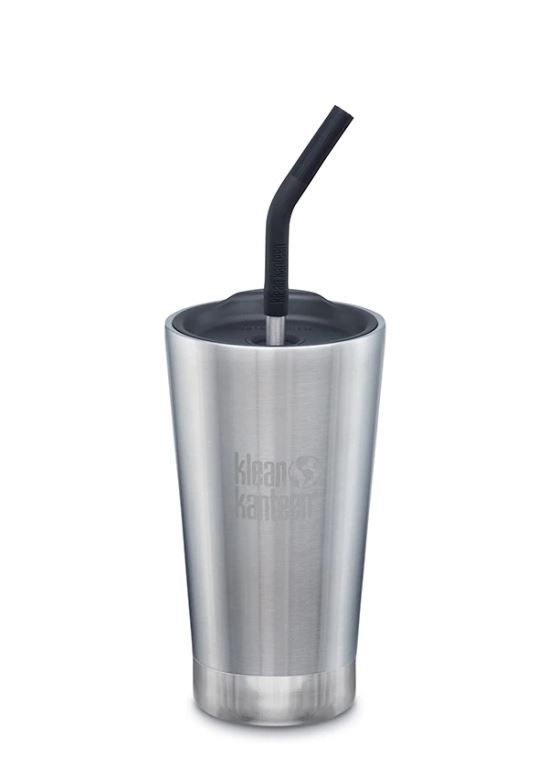 16Oz Insulated Tumbler (W/Straw Lid) Drinkbeker Brushed Stainless - Soellaart.nl